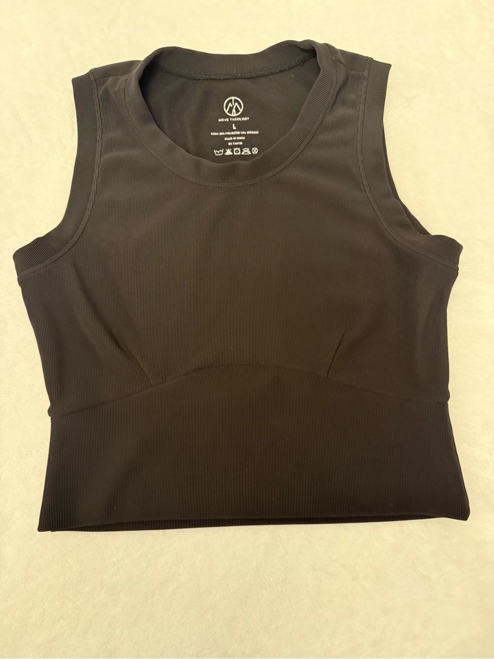 Move Together Black Ribbed Tank Top